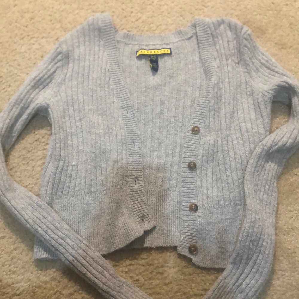 women’s grey cardigan